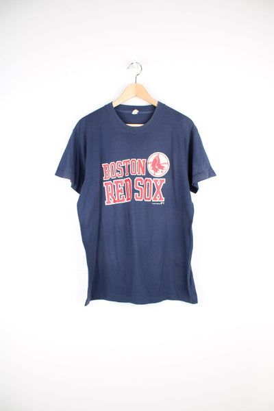 Vintage 1988 Boston Red Sox single stitch T-Shirt in blue with red printed logo.