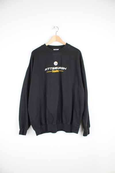 Pittsburgh Steelers sweatshirt with embroidered logo across the chest.