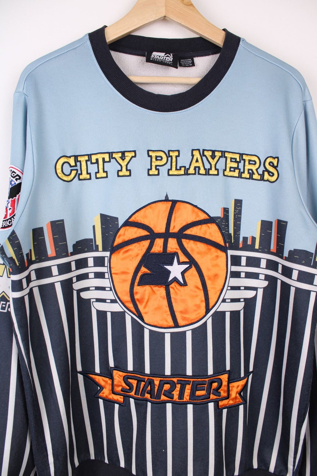 Y2K  Black Label City Players Slam Jam Sweatshirt in a  colourway with the basketball graphic and the logos embroidered all over.