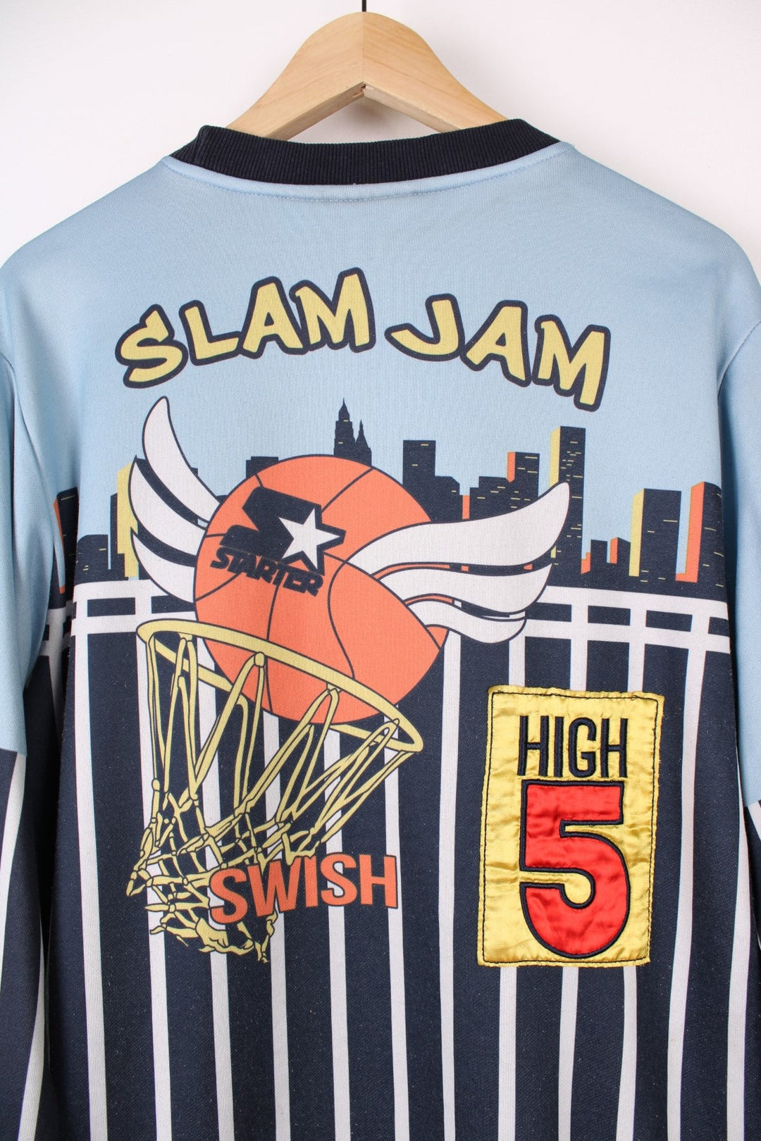 Y2K  Black Label City Players Slam Jam Sweatshirt in a  colourway with the basketball graphic and the logos embroidered all over.