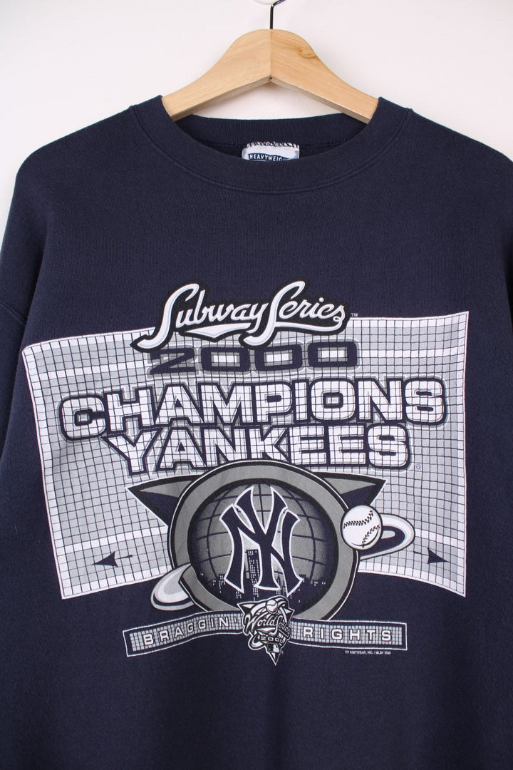 2000 New York Yankes  Subway Series Champions Sweatshirt in a  colourway with the team logo and spell out printed on front.