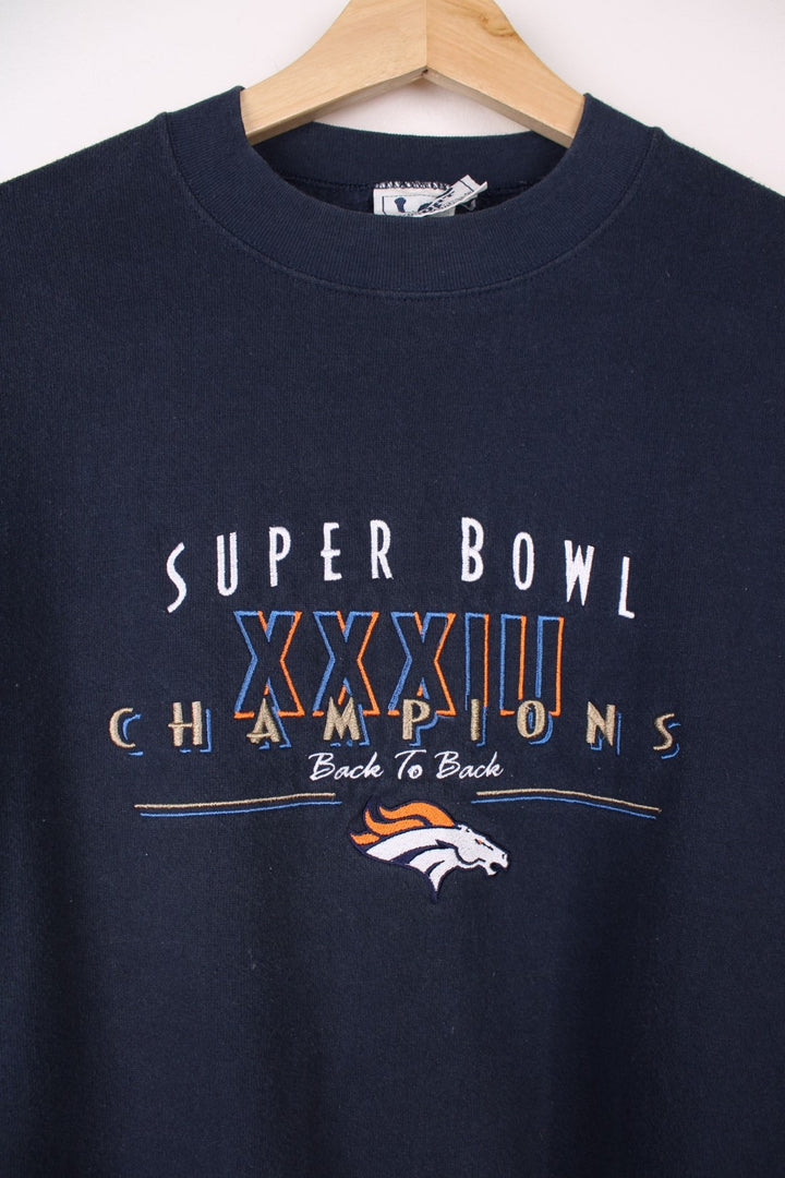 Denver Broncos  Super Bowl Champions Sweatshirt in a  colourway with the team logo and spell out printed on front.