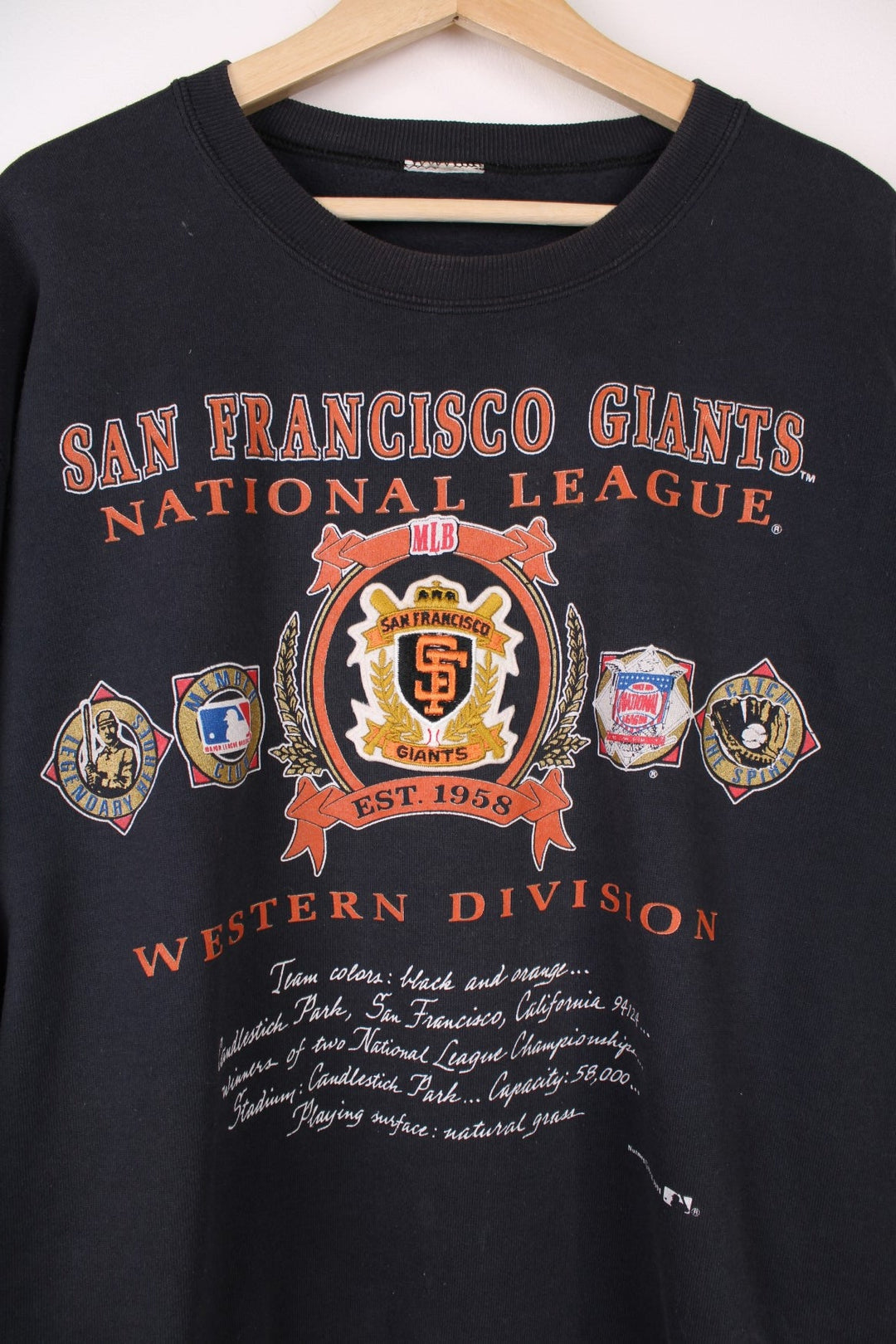 Vintage 1991 San Francisco Giants  Sweatshirt in a  colourway with the team logo and spell out printed on front.