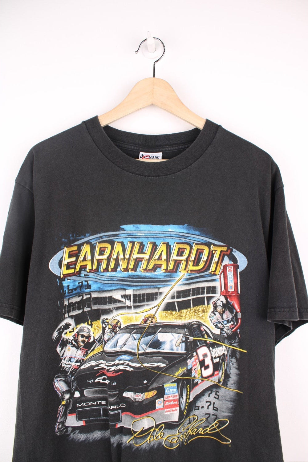 Vintage Dale Earnhardt NASCAR, Monte Carlo T-Shirt. Features large graphic print on the front and back.