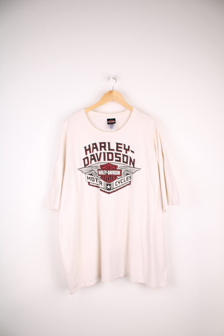 Harley-Davidson Screamin T-Shirt in a white colourway with the logo printed on the front and back.