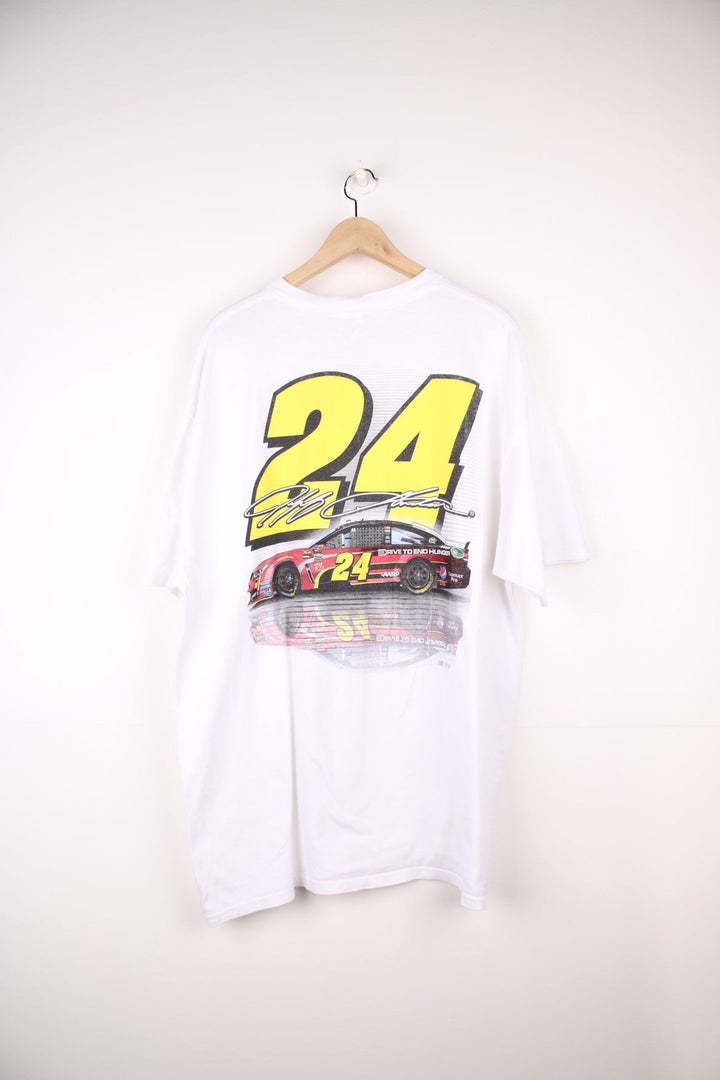 Vintage Geff Gordon NASCAR T-Shirt with large graphic print on the back.