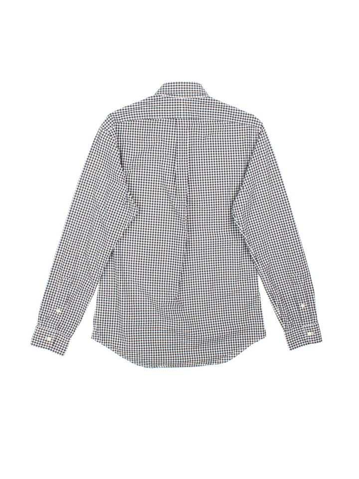 Ralph Lauren Shirt in a black and white checkered colourway, button up with the logo embroidered on the front.