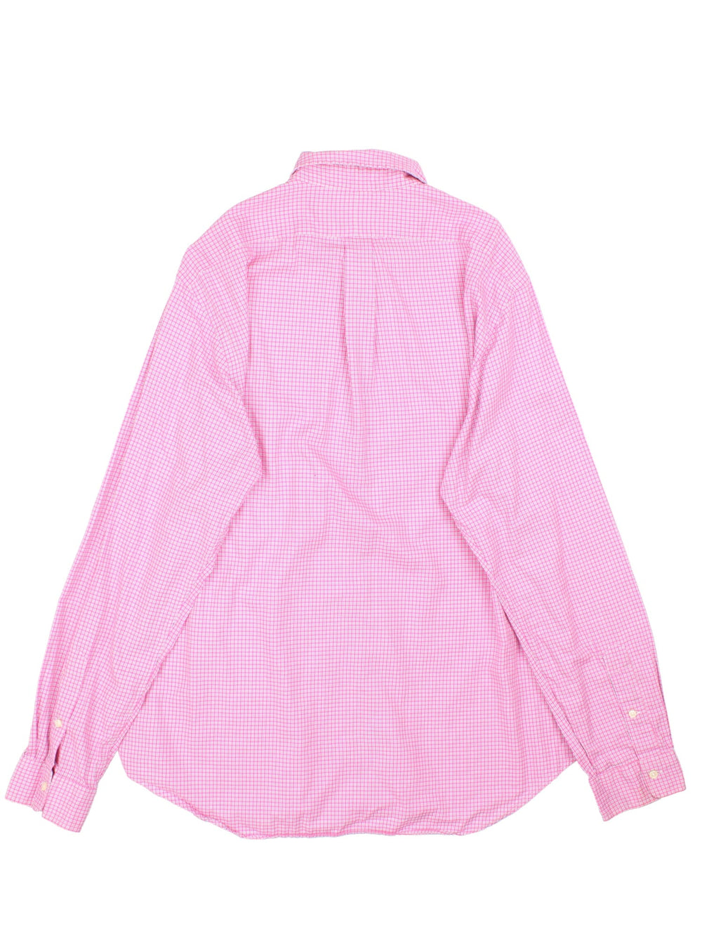 Ralph Lauren Shirt in a pink, white and black checkered colourway, button up with the logo embroidered on the front.