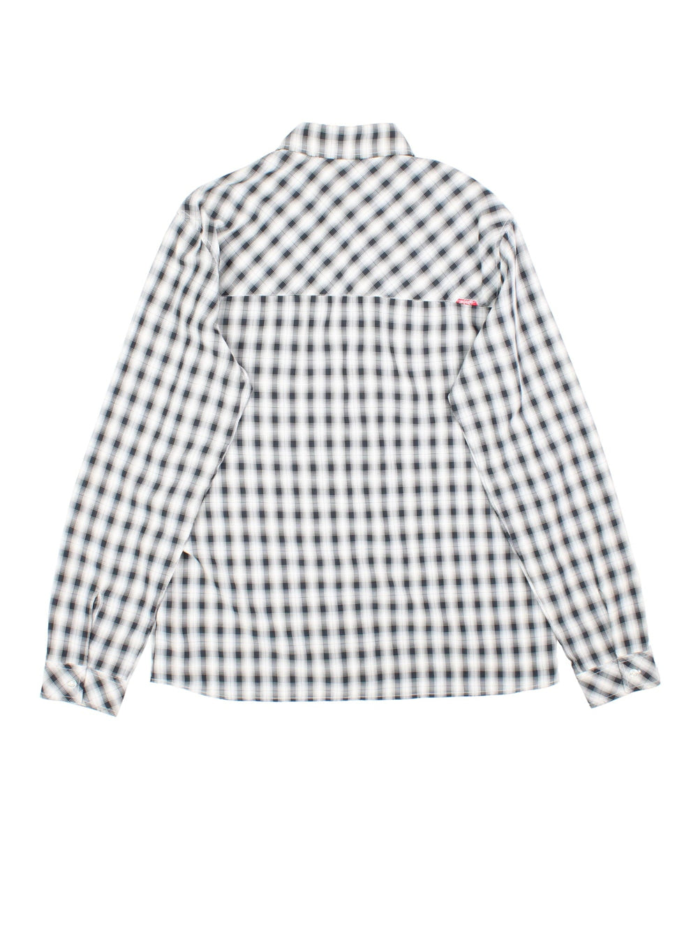 Billabong Checkered Shirt in a white and black colourway, button up and has a chest pocket with the logo embroidered on the front and left sleeve.