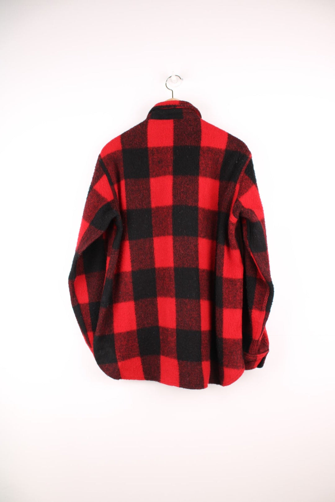 Vintage Woolrich red and black checked button through CPO jacket. 