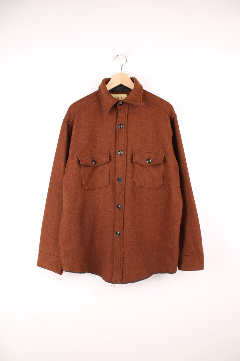 Vintage Melton brown/burnt orange button through CPO Jacket. 