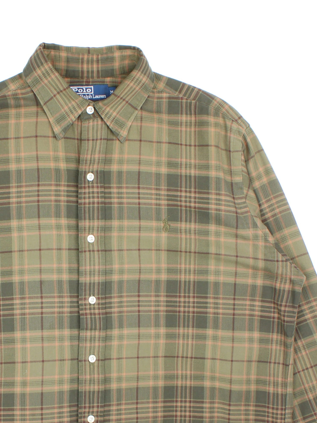 Ralph Lauren check shirt in green with a small embroidered logo on the chest.