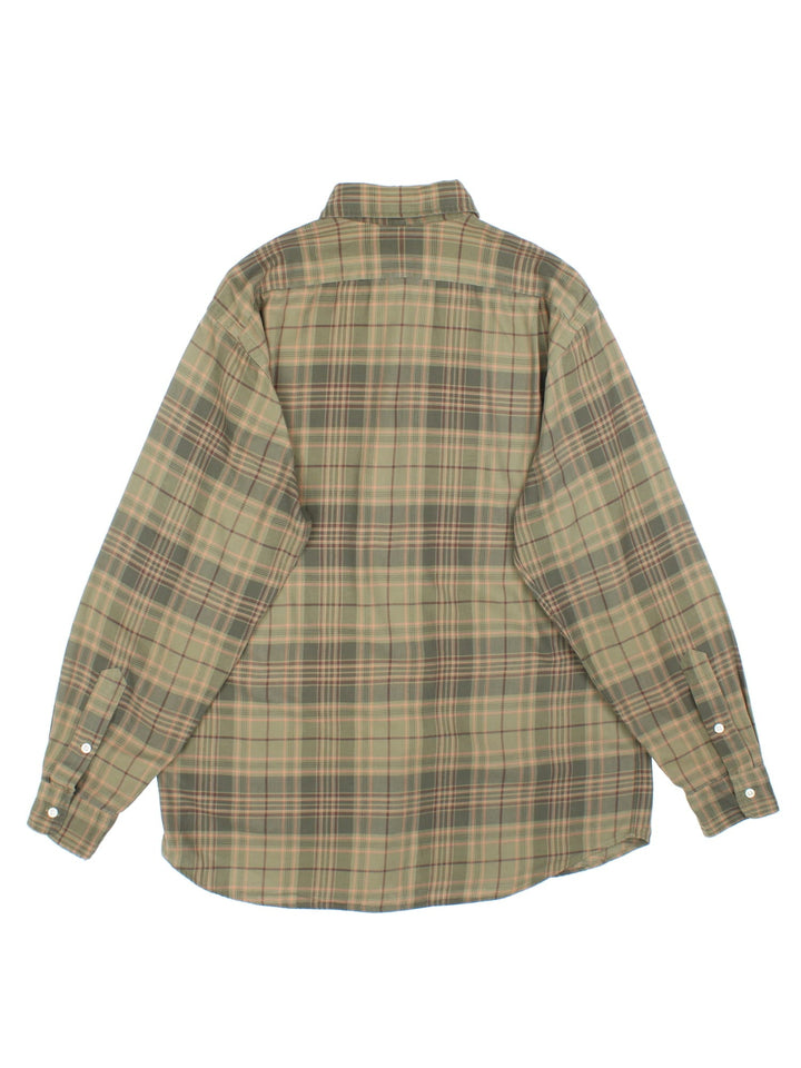 Ralph Lauren check shirt in green with a small embroidered logo on the chest.