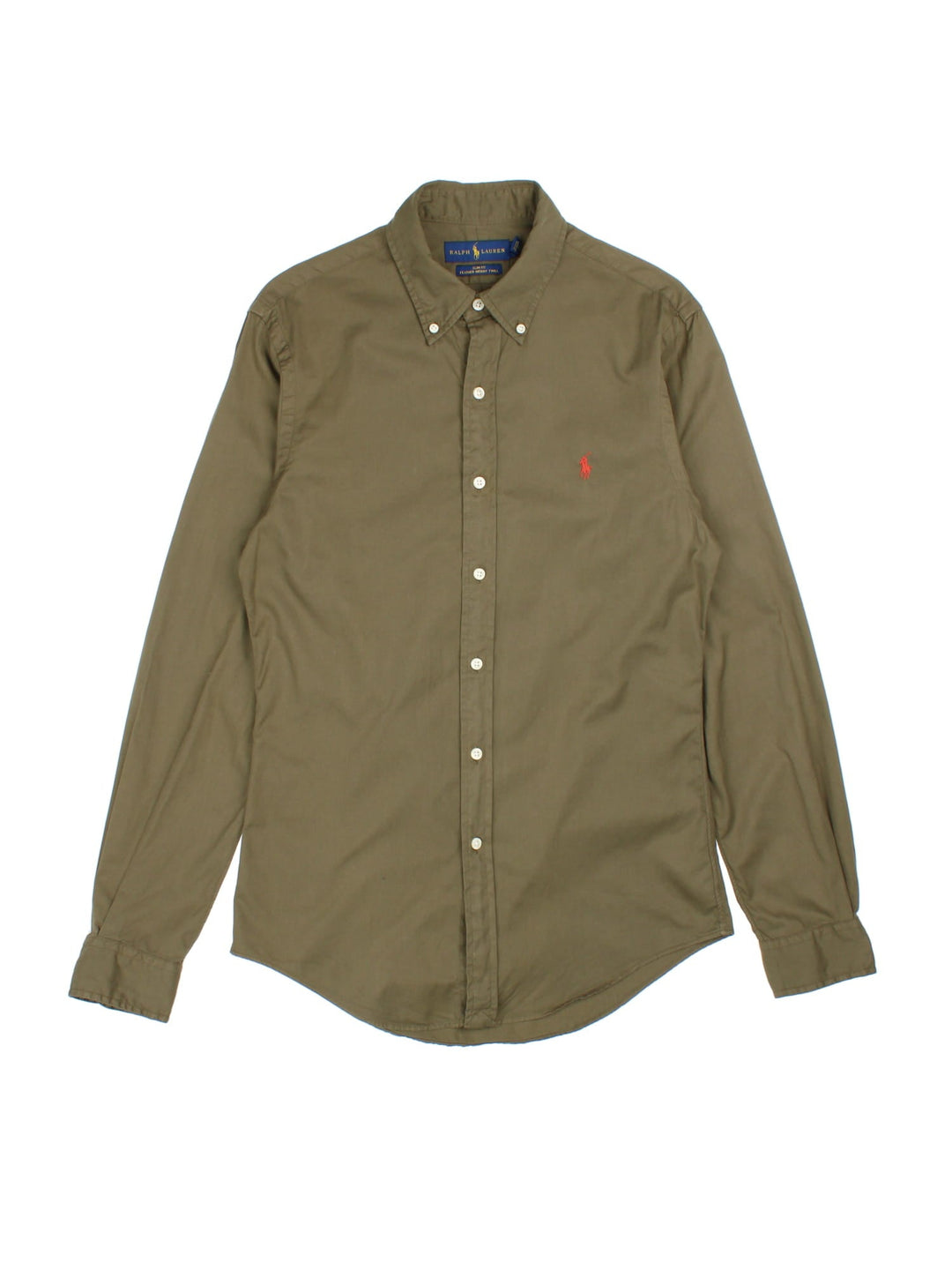 Ralph Lauren Checked Shirt in a green colourway, button up with the logo embroidered on the front.