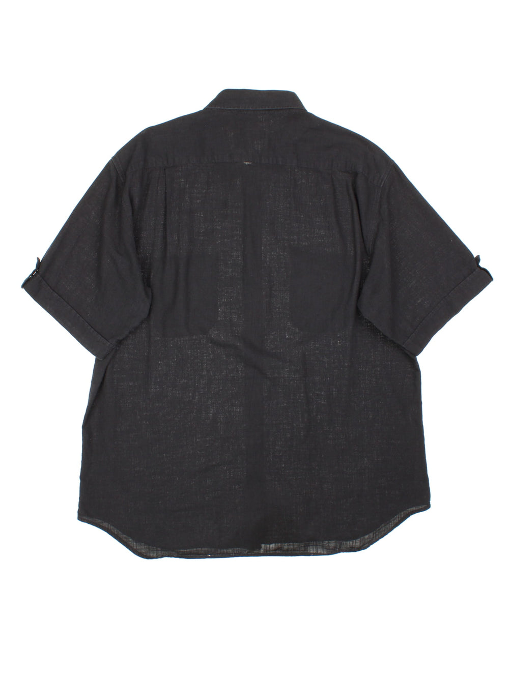 Burberry Shirt in a black colourway, button up with double chest pockets and embroidered pocket logo.