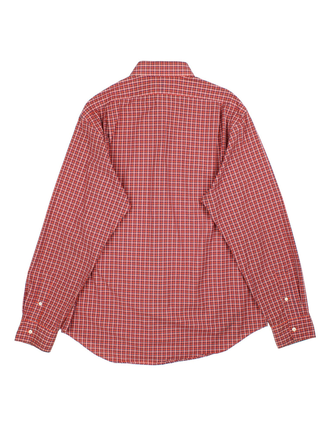 Ralph Lauren Shirt in a red colourway with checked pattern and classic button up.