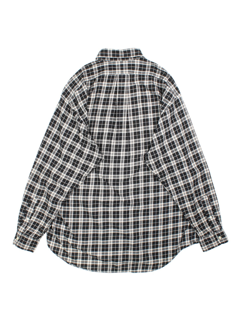 Ralph Lauren Shirt in a black colourway with white and grey checked pattern. Button up with classic logo on the front.