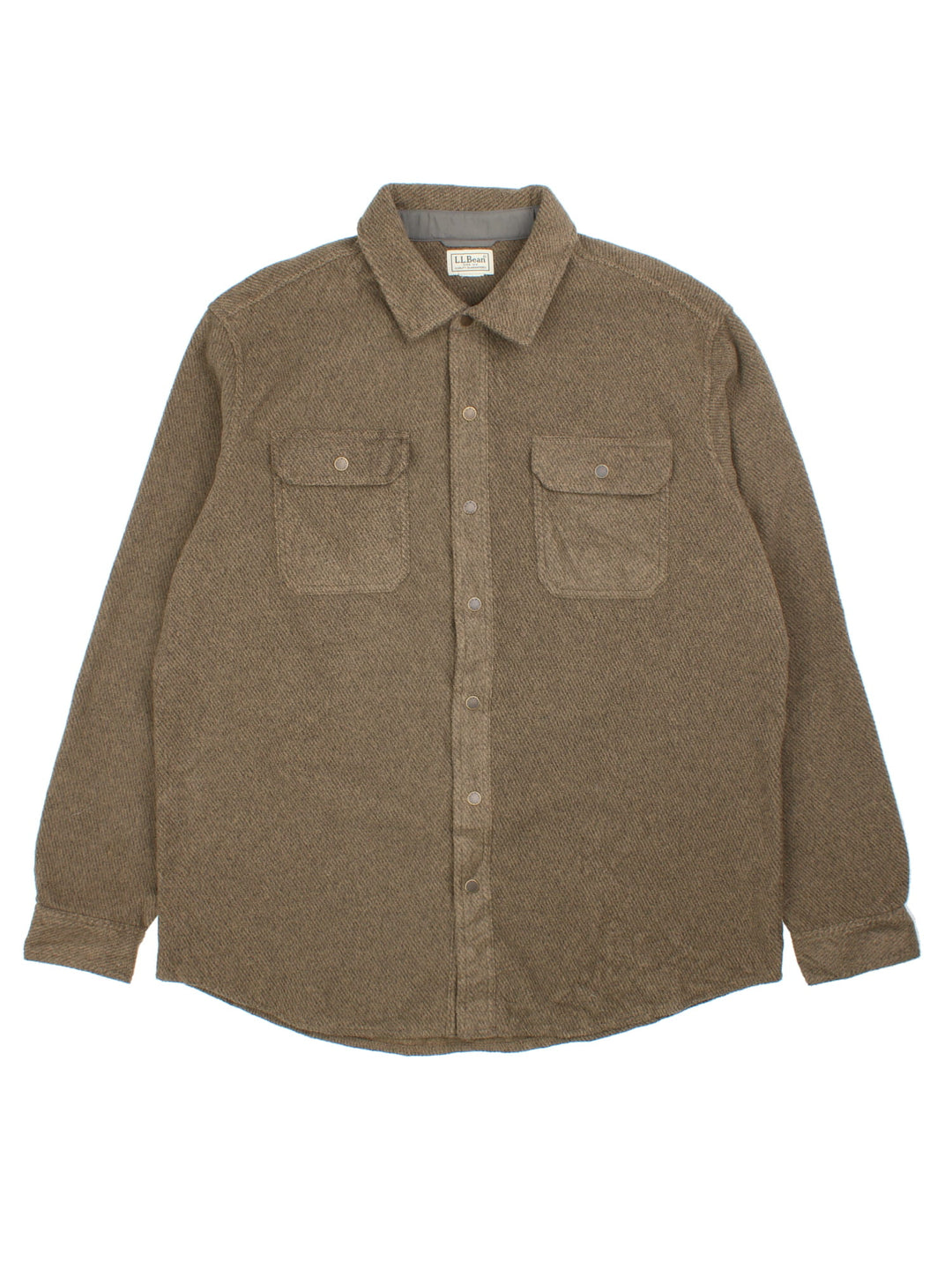 Vintage Flannel Shirt in a brown colourway with light fleck pattern.Button up with two front pockets and patches on the elbows.