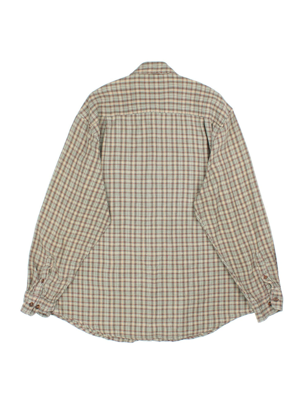 Guess Shirt in a tan/yellow checked colourway. Button up with two front pockets and branded tab.