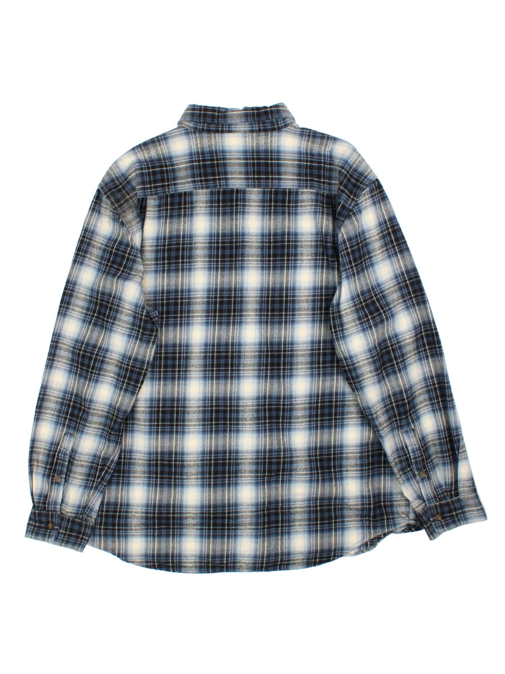 Carhartt Shirt in a blue/white checked colourway. Button up with patch pockets and branding on front.