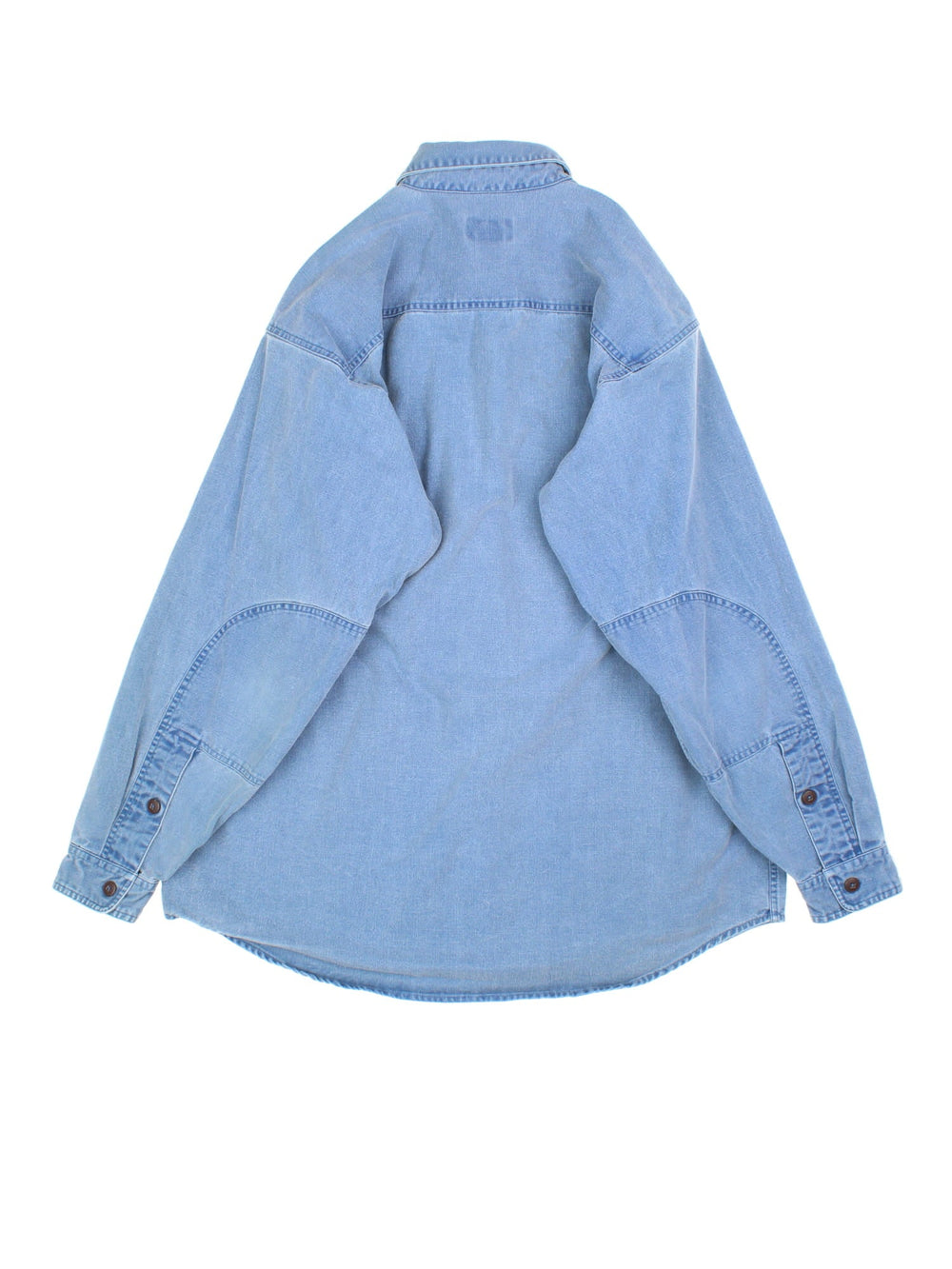 Patagonia Denim Shirt in a blue colourway, button up with two front pockets.