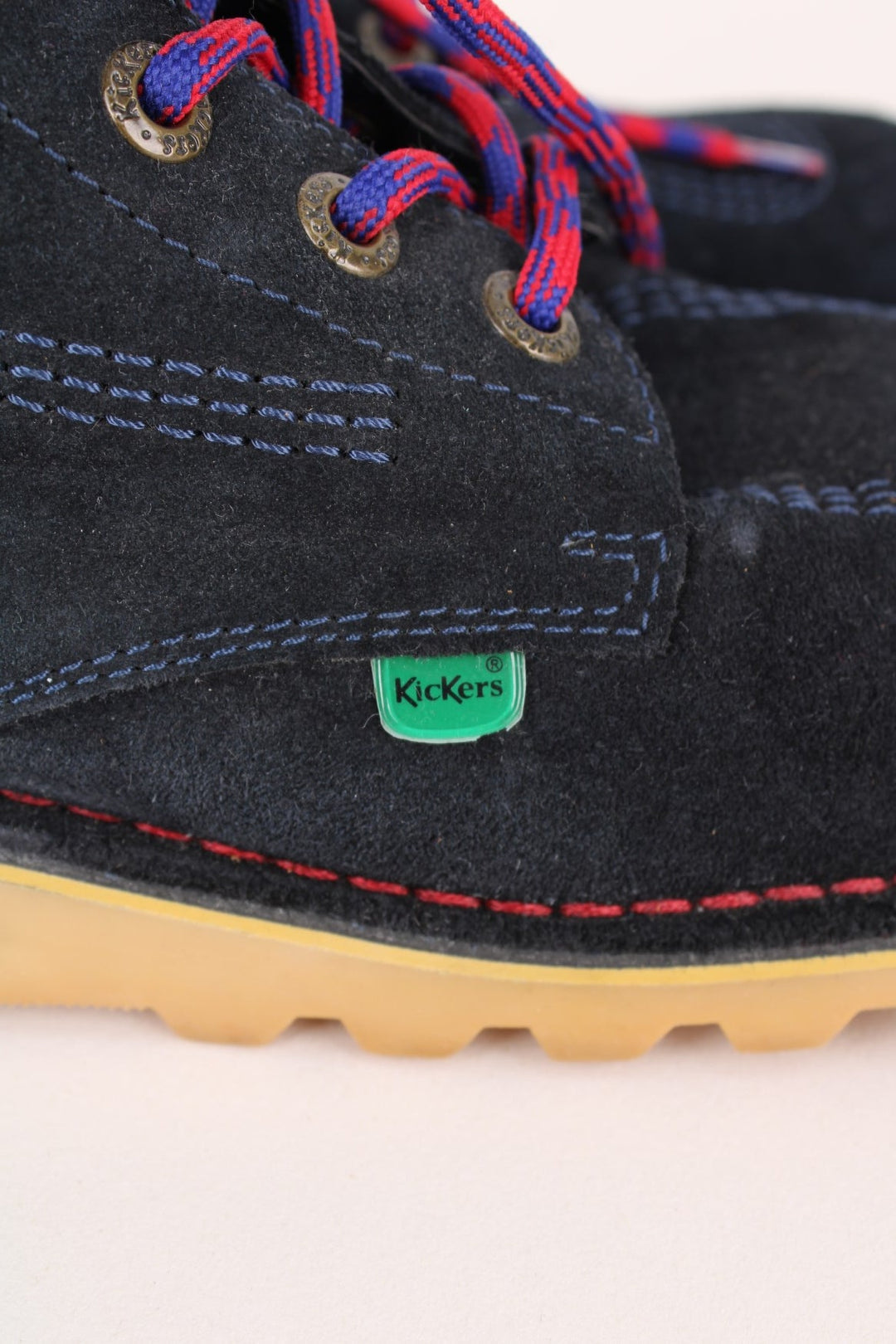 Kickers x Hikerdelic Boots in a blue colourway with the logo embroidered on the side and on tagged on the laces, has adjustable laces.