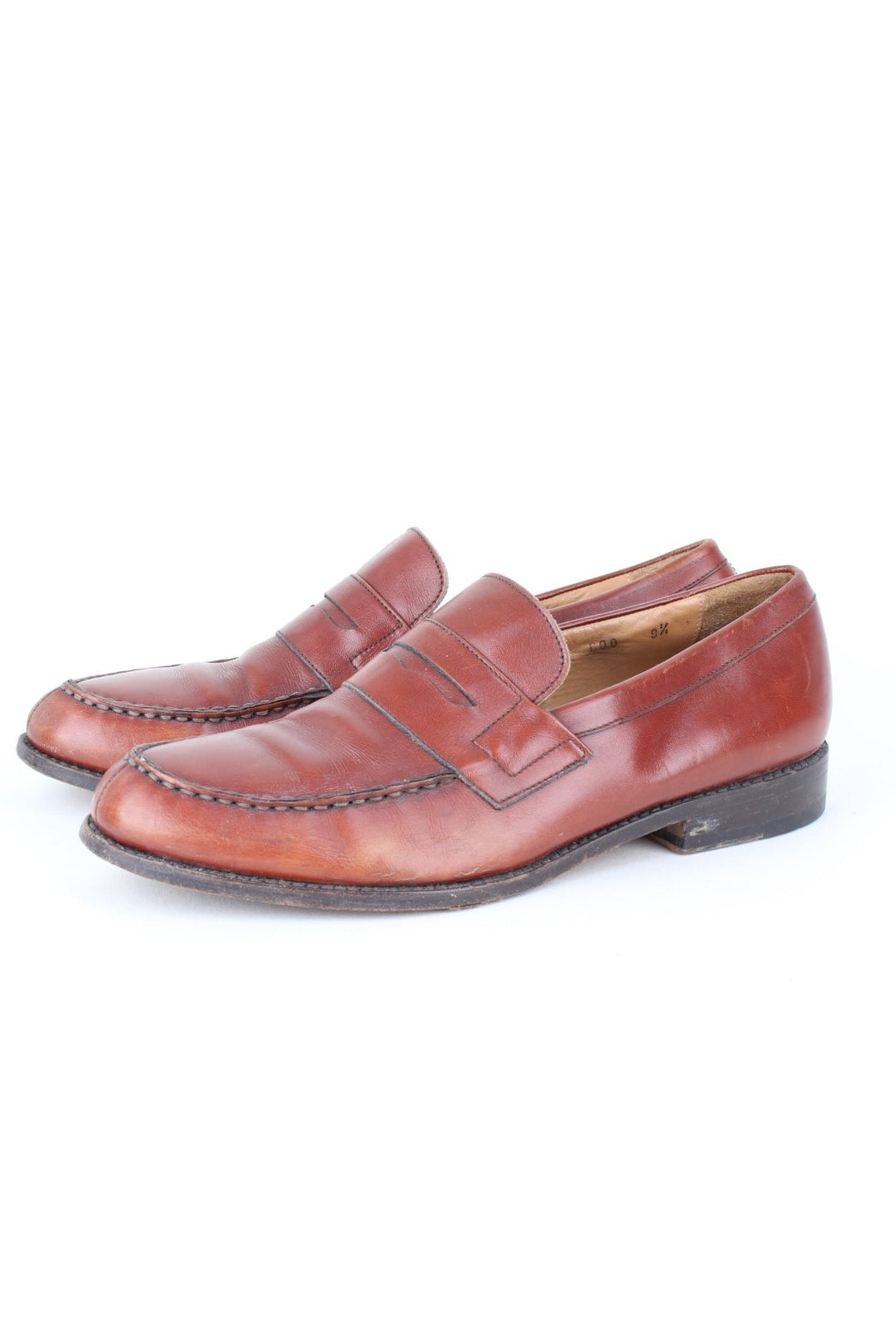 Vintage Burberry Loafers in a brown colourway and has a strap feature on the front.