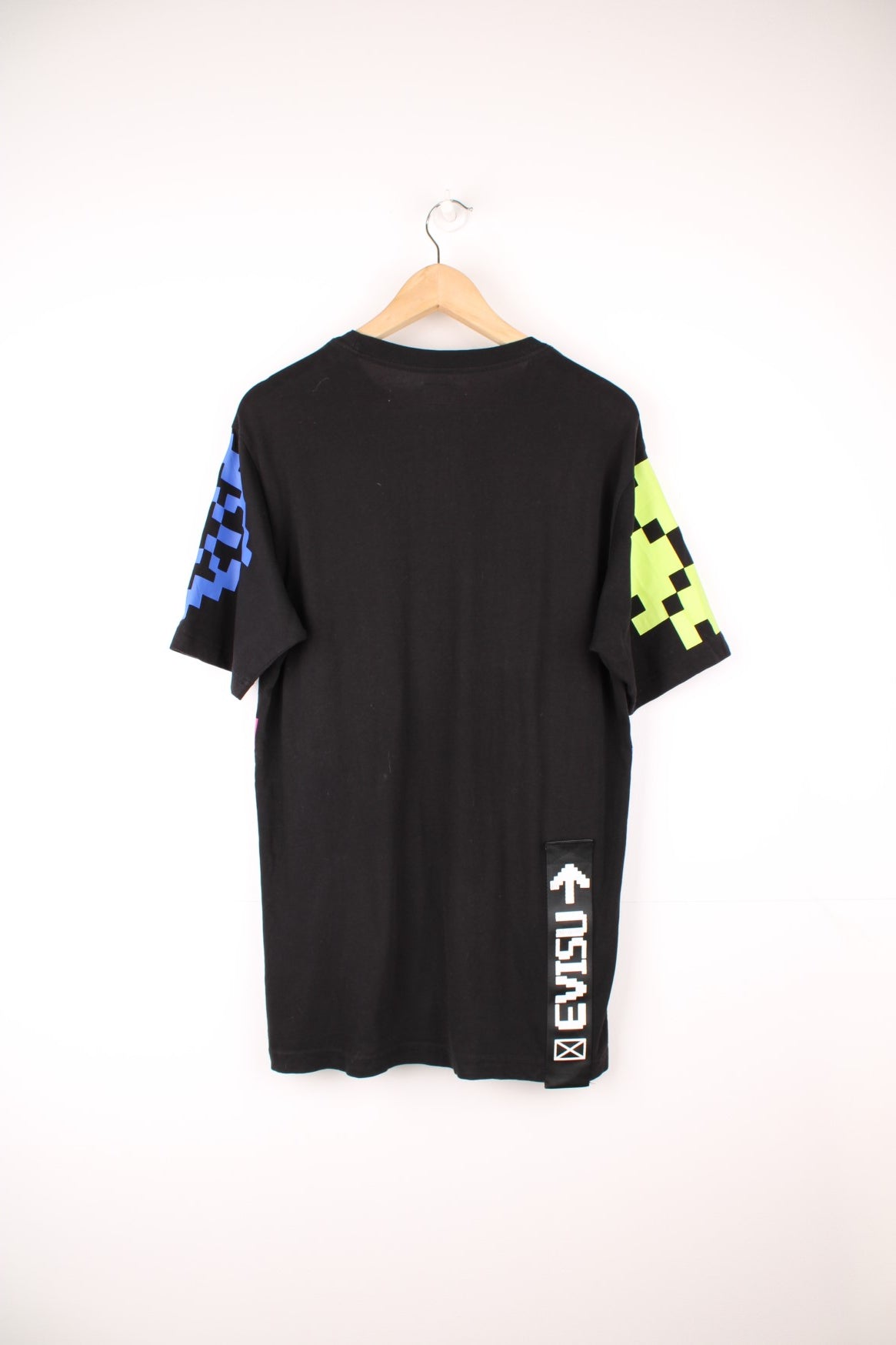 Vintage 00s Evisu T-Shirt with all over pixelated print.  