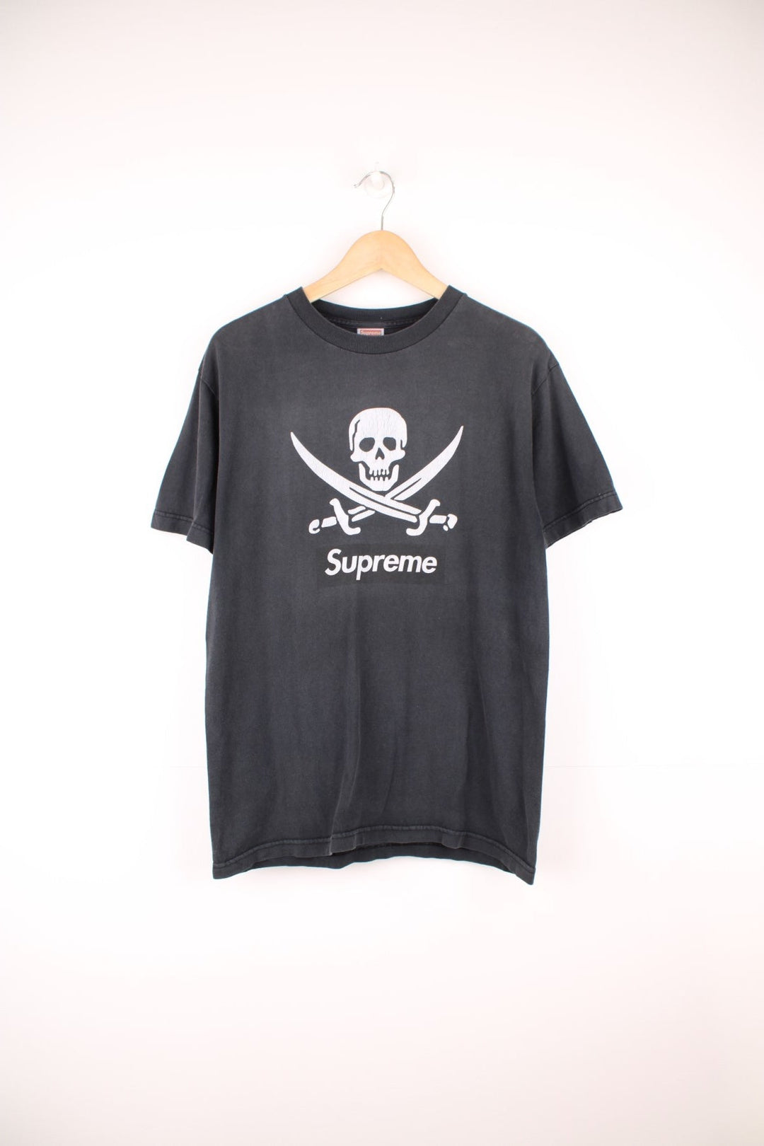 Supreme X Neighborhood Box Logo Pirate Skull T-Shirt.