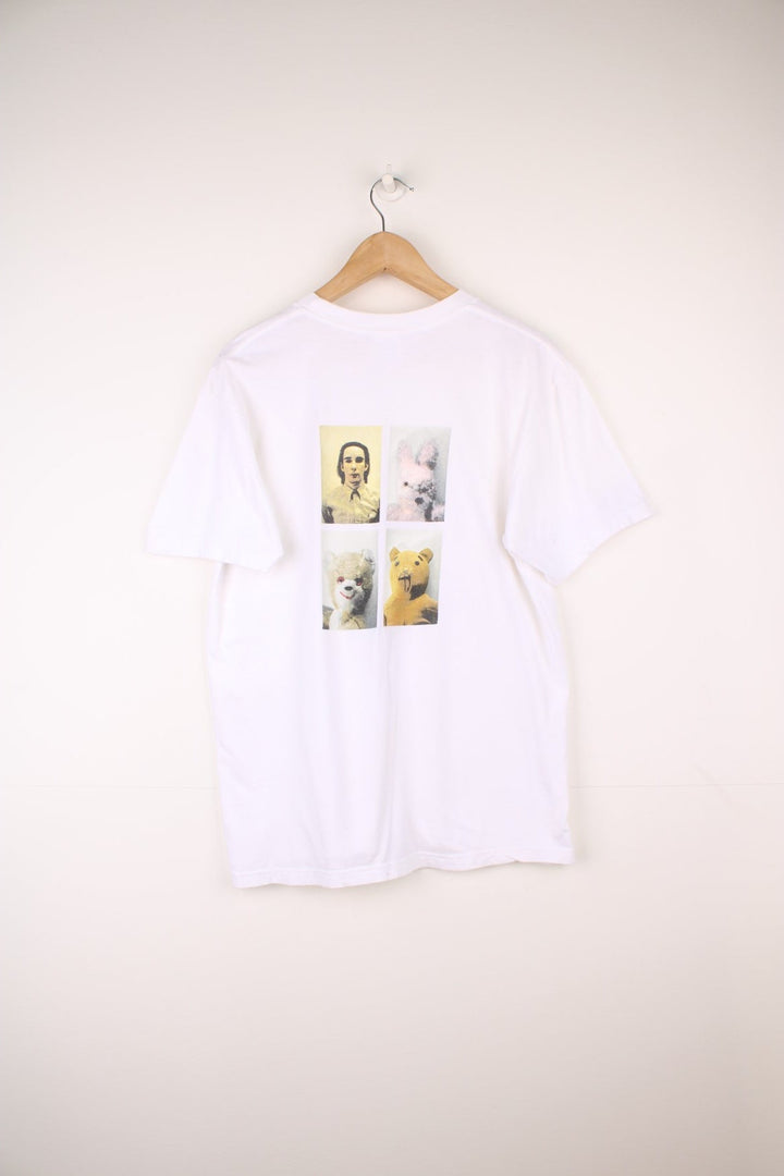 Supreme Mike Kelley Ahh Youth graphic T-Shirt in white. 