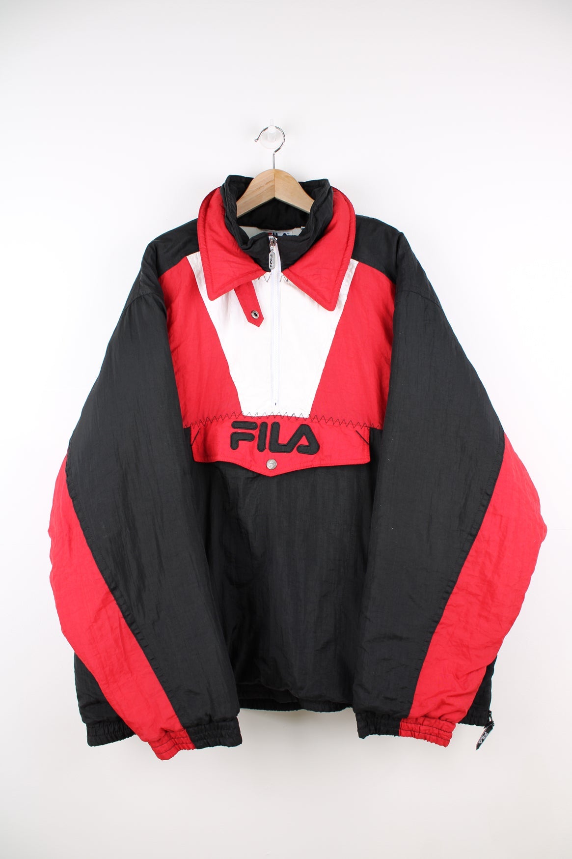 Fila red and black jacket best sale