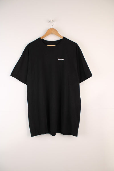 Patagonia T-Shirt in a black colourway with the logo printed on the front and the back.