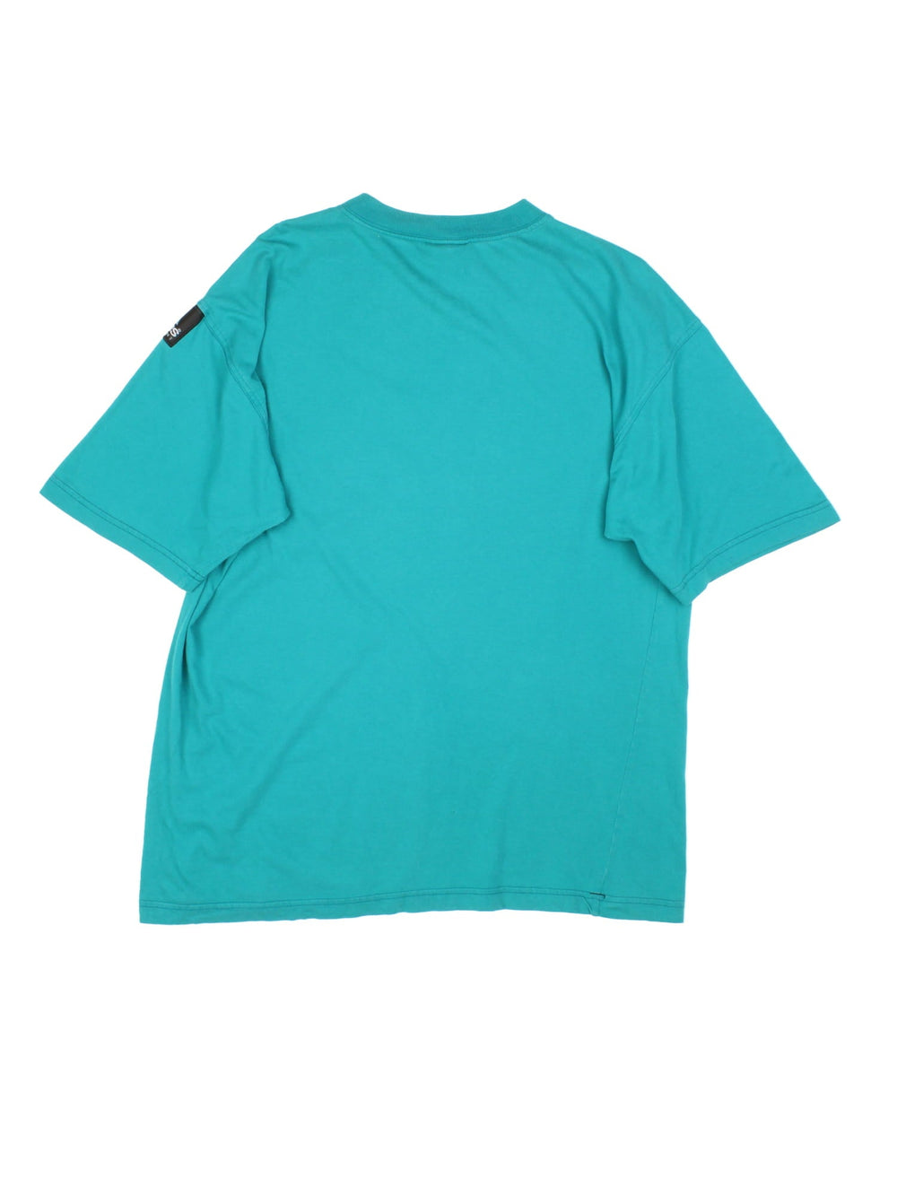 Vintage Adidas Equipment T-Shirt in a turquoise blue colourway with the logo and spell out printed on the front and embroidered logo on the left sleeve.