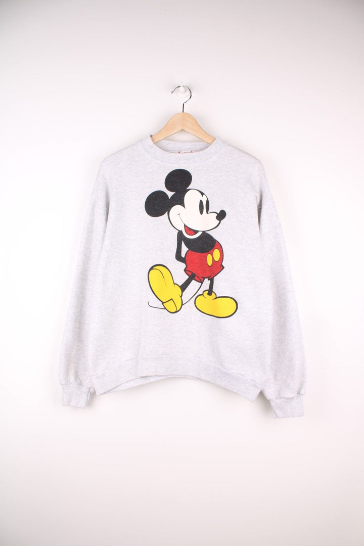 Disney Designs grey sweatshirt with large Mickey Mouse graphic. 