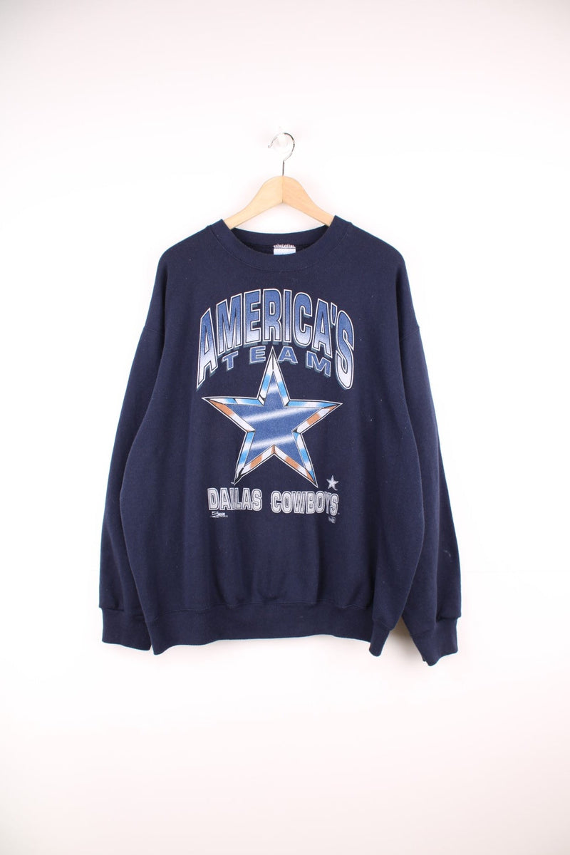 90s Dallas Cowboys America's Team sweatshirt in navy blue.  