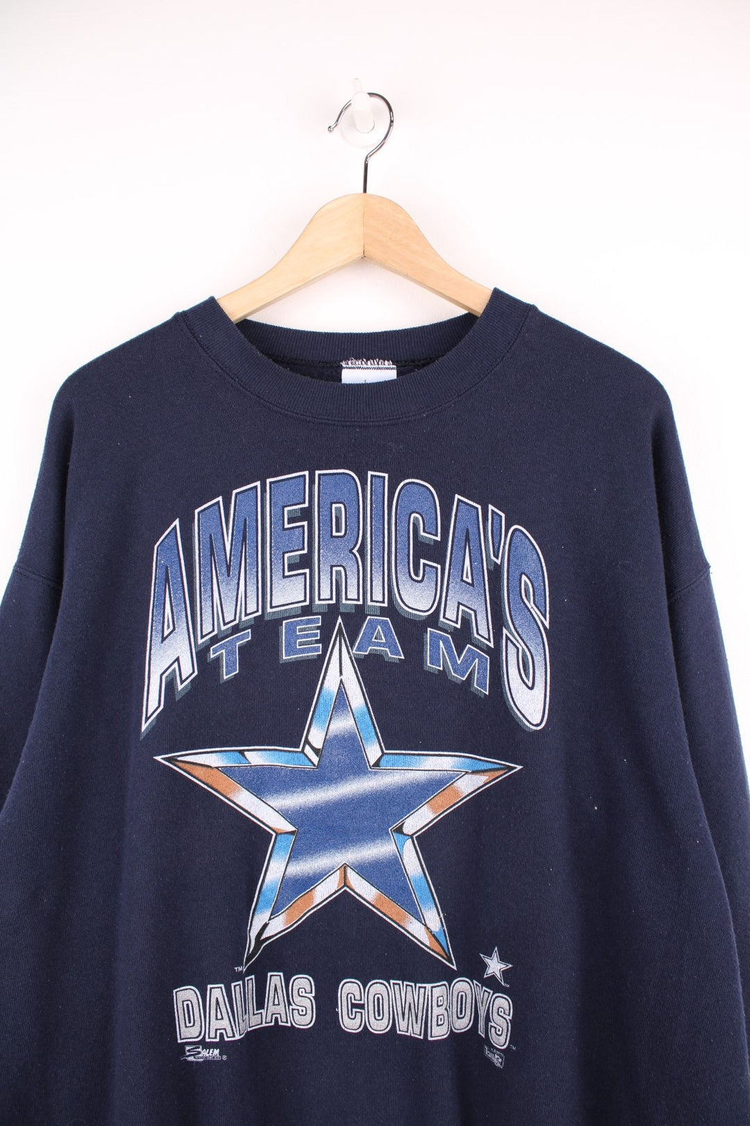 90s Dallas Cowboys America's Team sweatshirt in navy blue.  