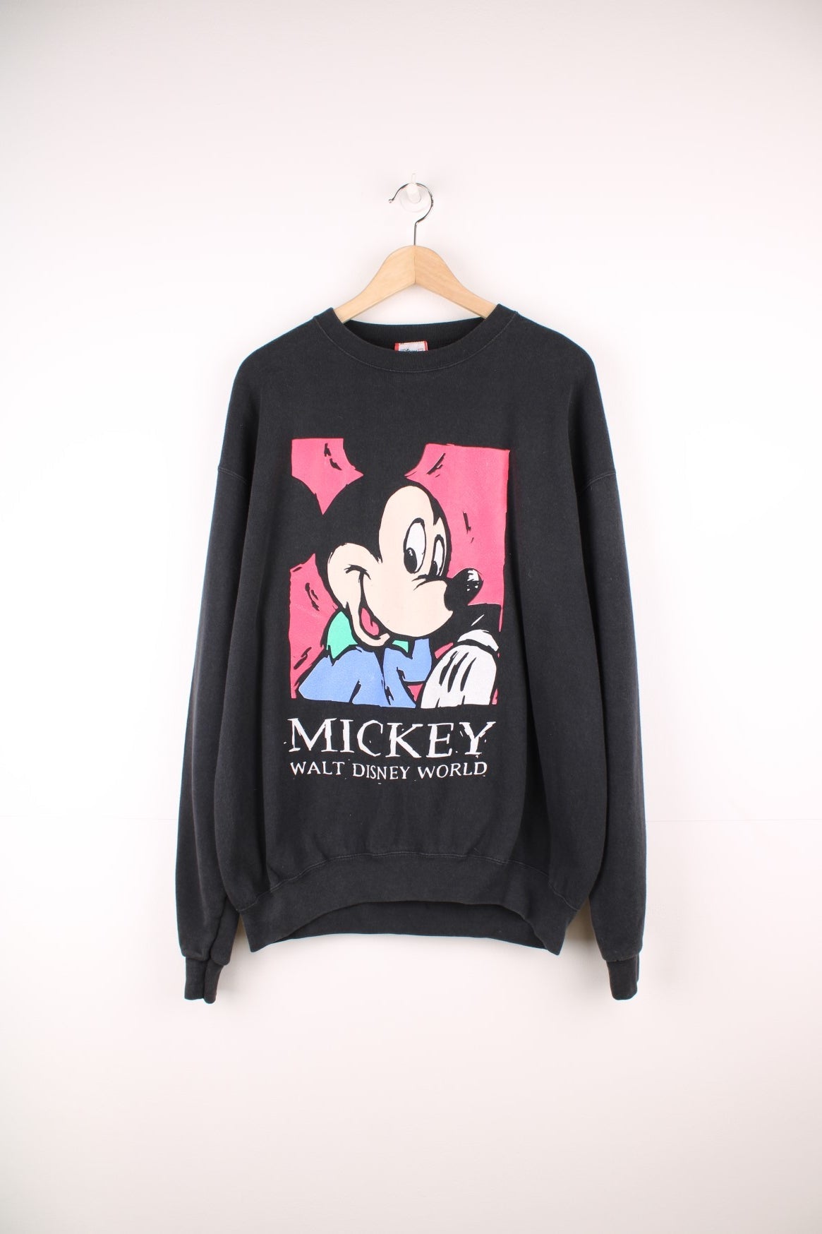 Black mickey mouse sweatshirt hotsell