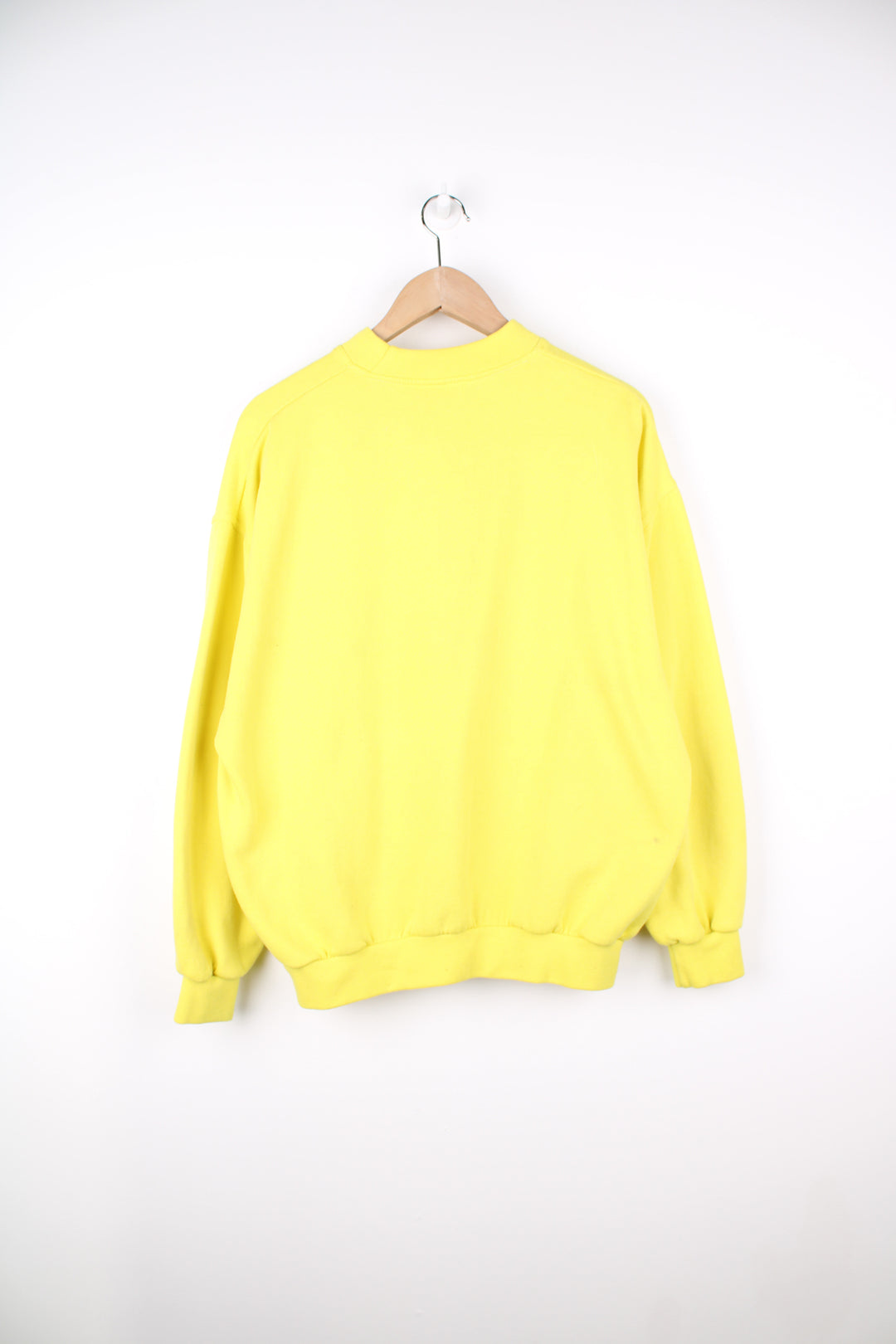 Vintage Reebok x Liverpool F.C bright yellow crewneck sweatshirt, features spell-out logo and embroidered badges