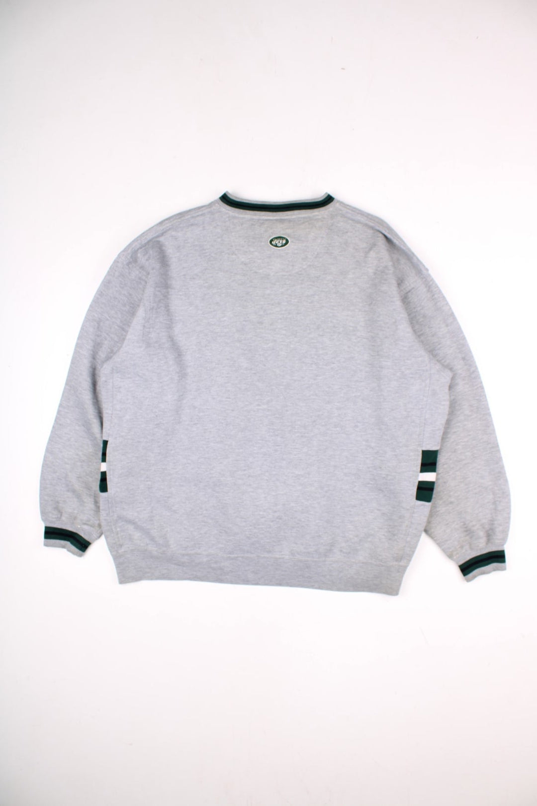 Vintage 90s Lee Sport Sweatshirt in a grey colourway. The sweatshirt has a large logo embroidered on the front, elasticated side panels and a contrast colour collar.  