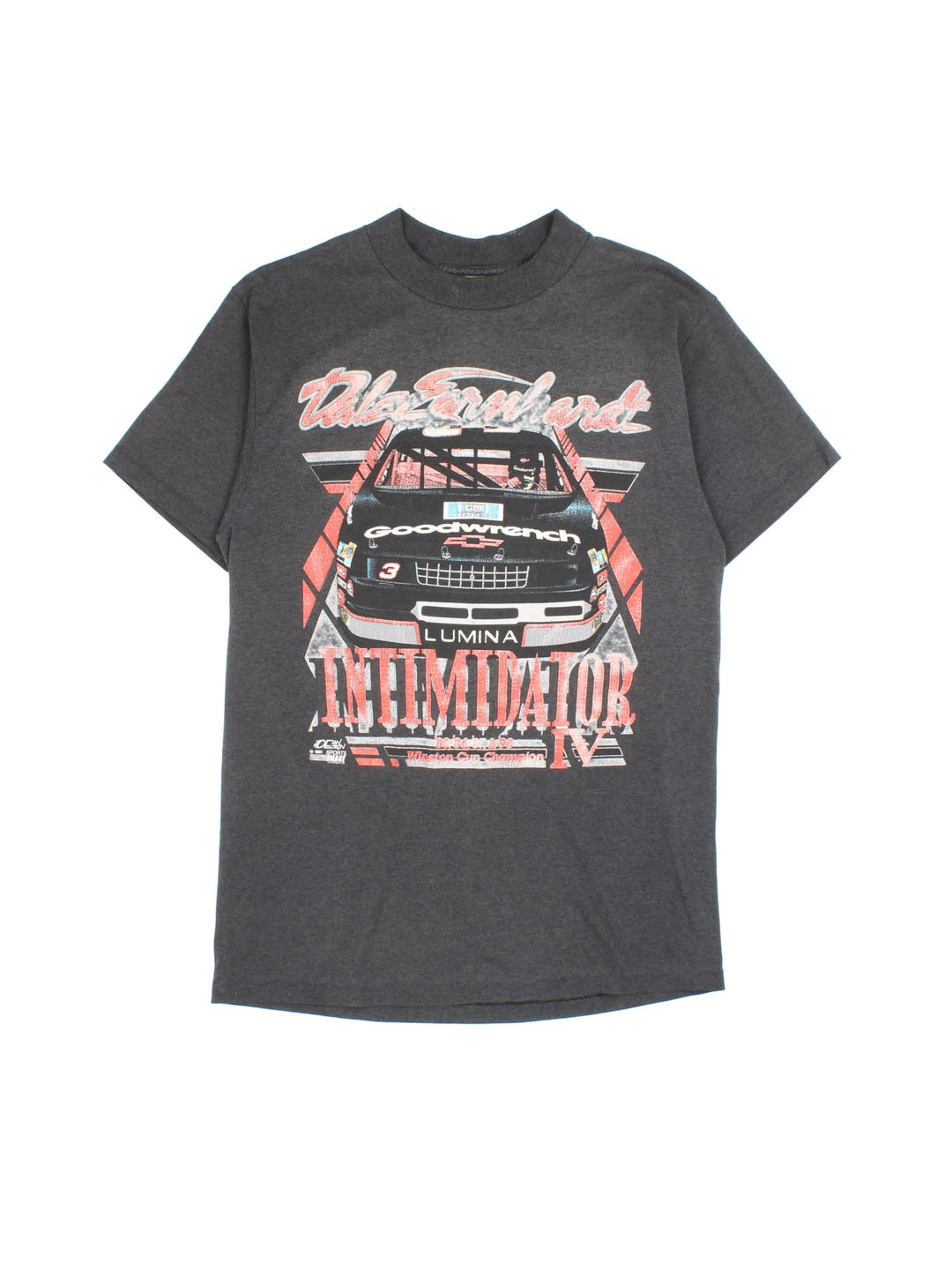 Vintage Dale Earnhardt Nascar T-Shirt in a grey colourway with large graphic on the front and back.