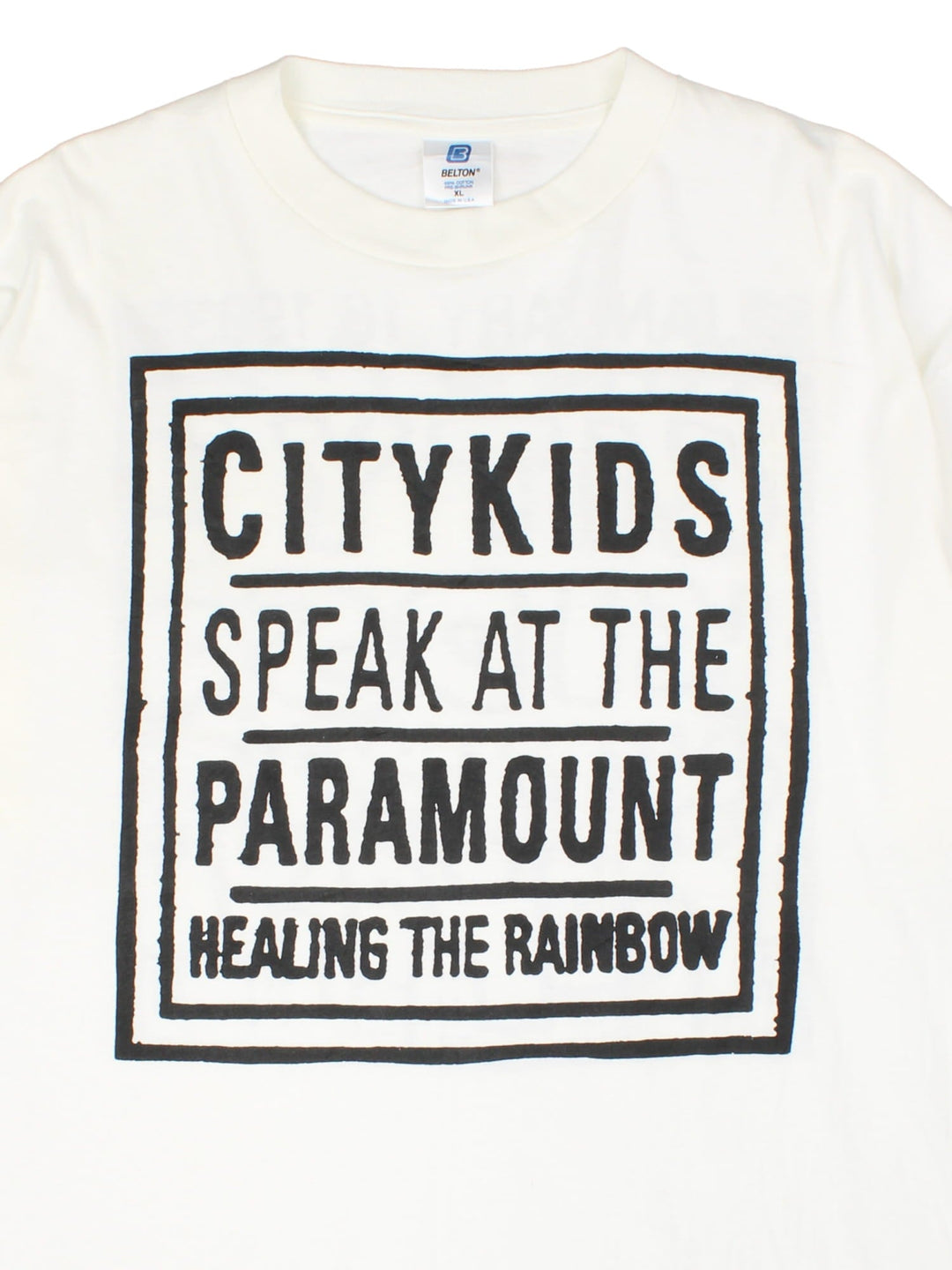 Vintage 90's City Kids Graphic T-Shirt in a white colourway with large graphic on the front and back.