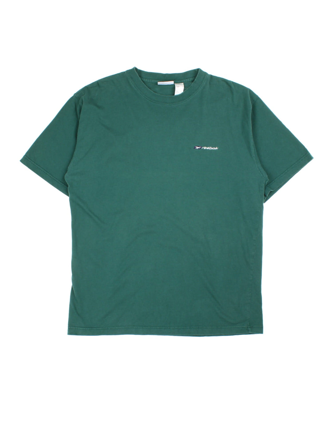 Vintage Reebok T-shirt in a green colourway, logo embroidered on front.