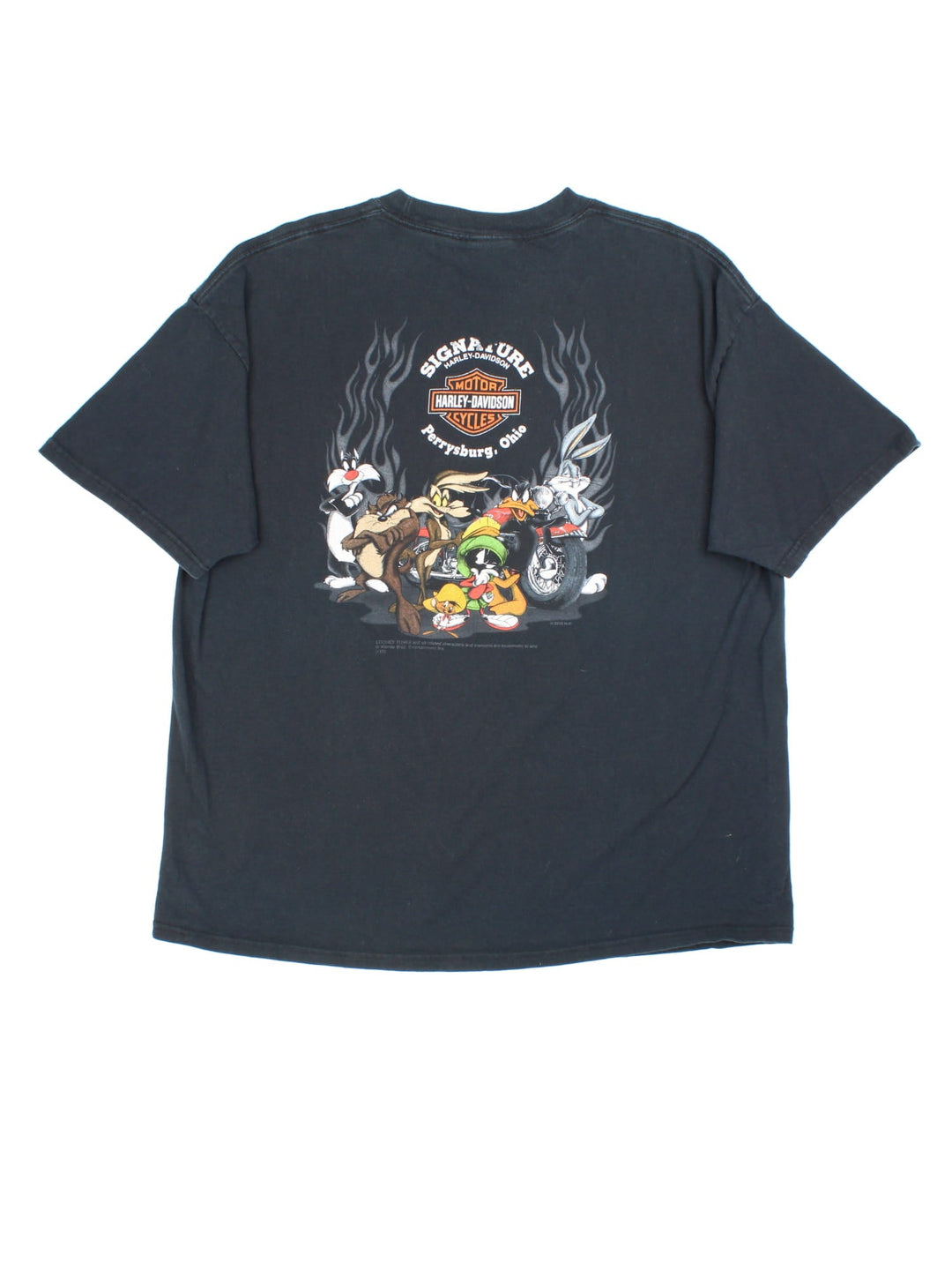 Vintage Harley-Davidson x Looney Toons T-shirt in a black colourway, logo printed on front and back.