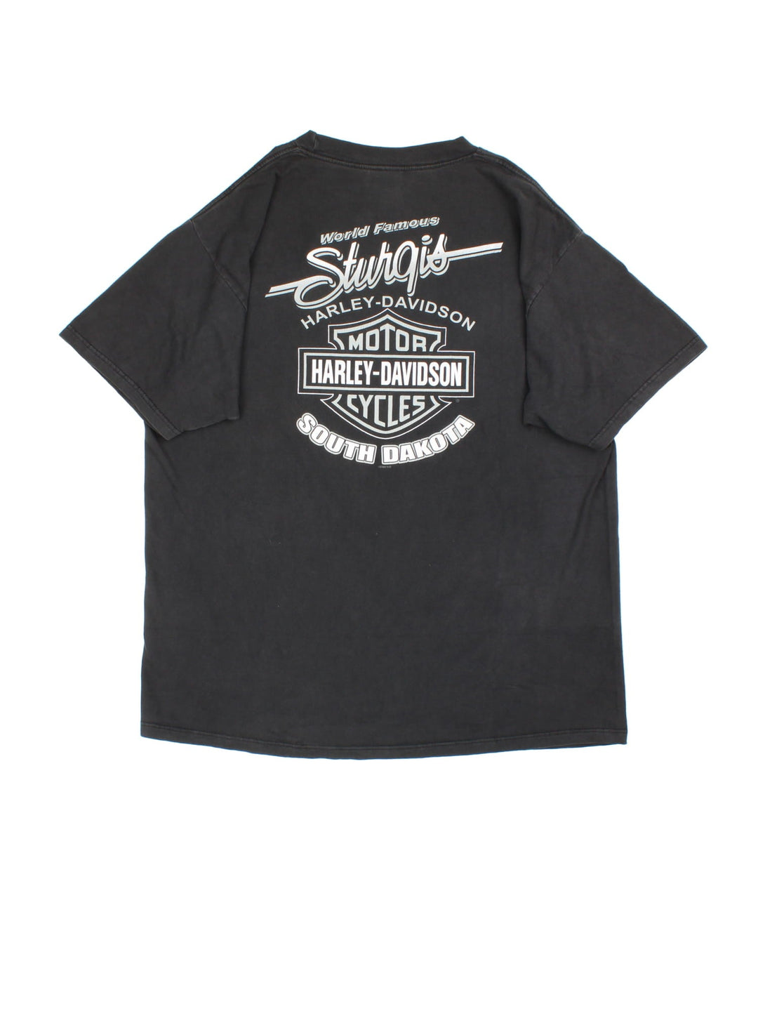 Harley-Davidson T-shirt in a black colourway, logo on front and back.