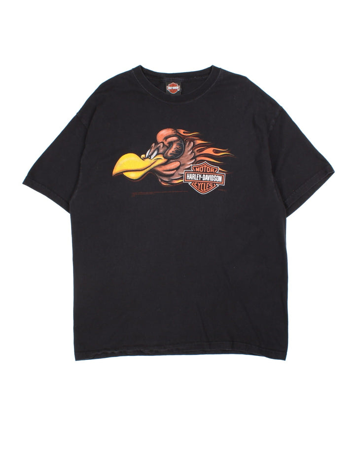 2008 Harley-Davidson Looney Tunes T-Shirt in a black colourway with the logo graphic print and spell out printed on the front and back.