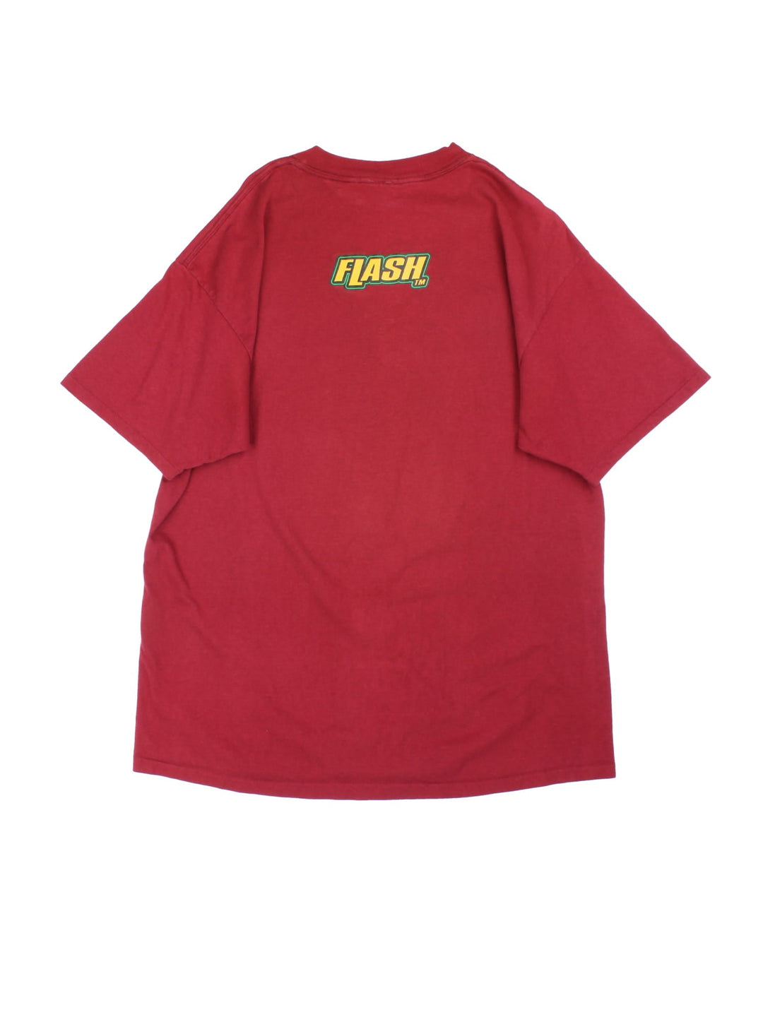 Vintage Flash Bear Graphic T-Shirt in a red colourway with bear graphic on the front and small flash graphic on the back..