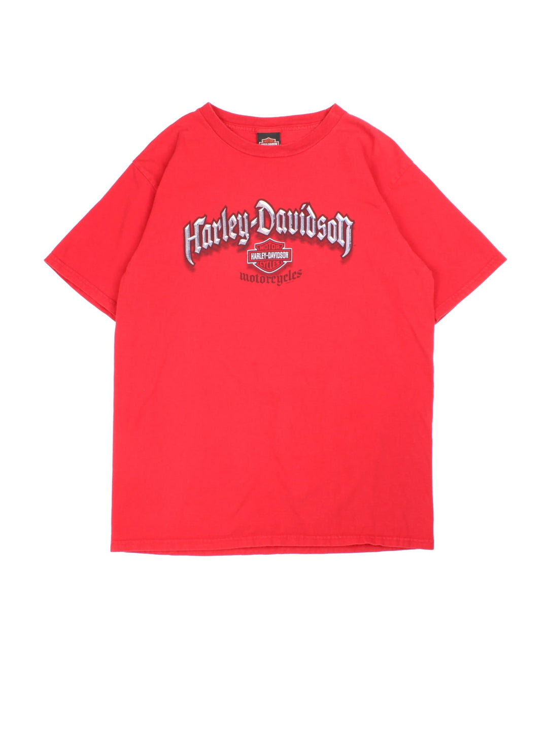 Harley-Davidson Graphic T-Shirt in a red colourway with brand name across the chest and large graphic on the back..