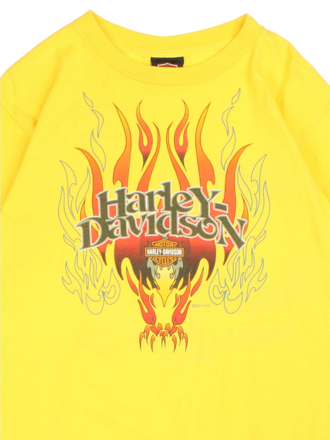 Harley-Davidson Graphic T-Shirt in a yellow colourway with large graphic on the front and back.