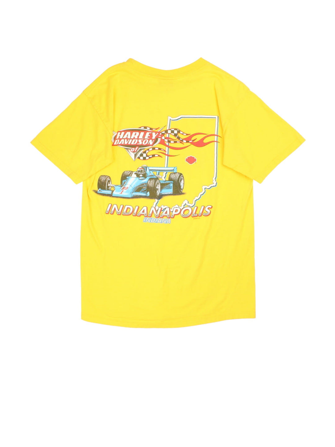 Harley-Davidson Graphic T-Shirt in a yellow colourway with large graphic on the front and back.