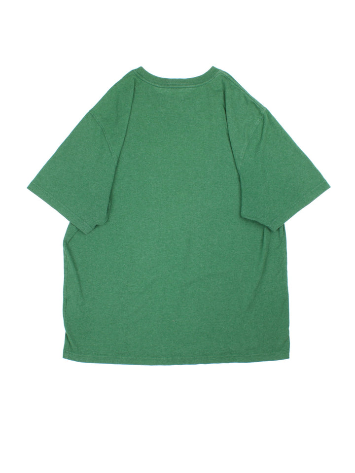 Carhartt T-Shirt in a green colourway with pocket and small logo on the front..